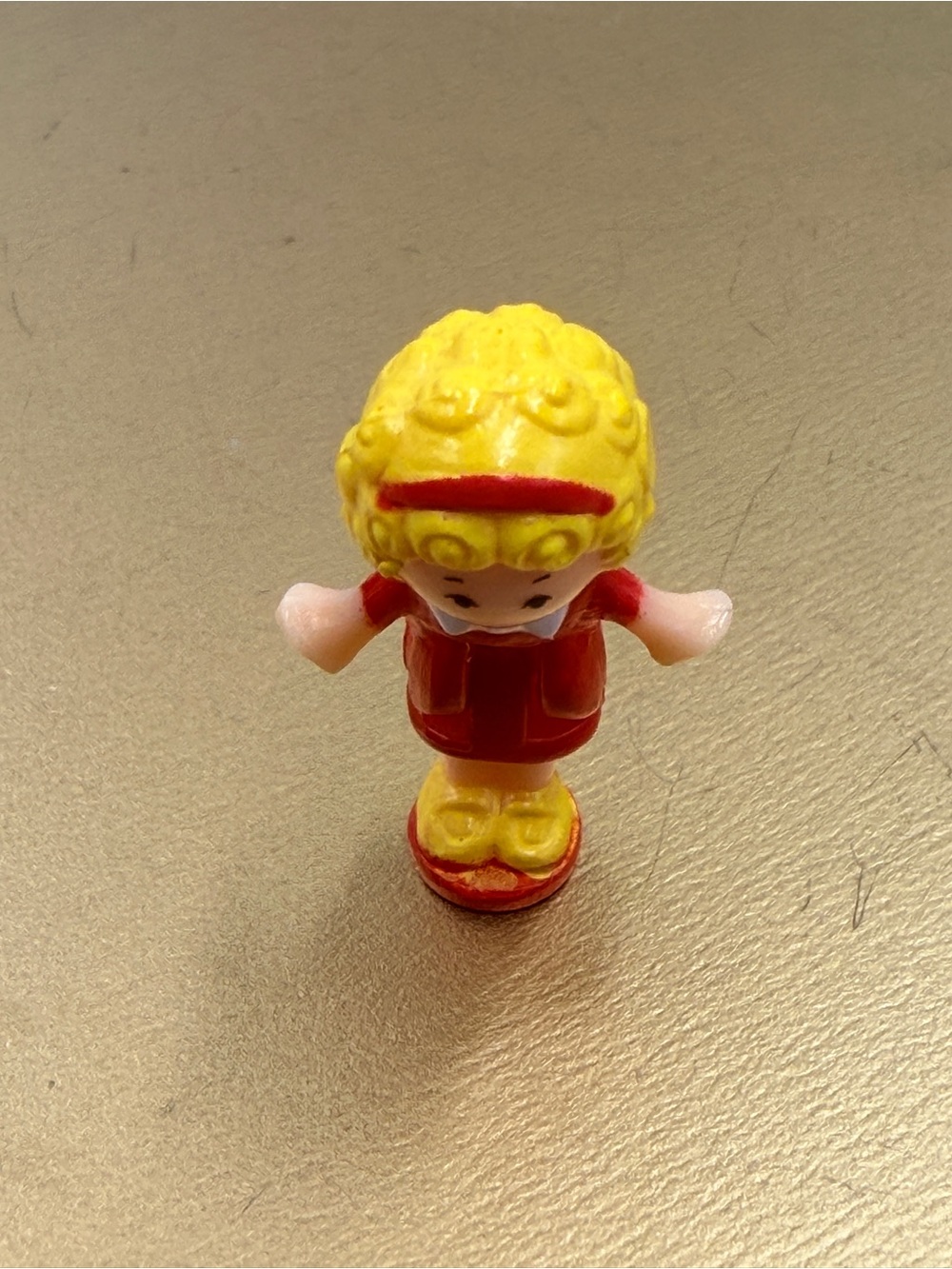 Vintage Polly Pocket 1989 Bluebird Figure Red Dress Townhouse Cafe Replacement - Picture 7 of 11